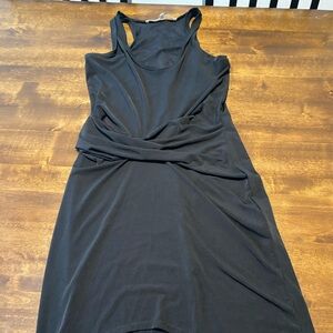 Rachel by Rachel Roy black Racerback ruched waist dress S